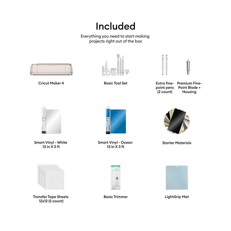 Cricut Maker 4 + Starter Bundle
