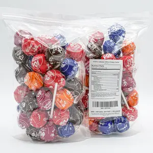 Donty-Tonty POPS Lollipops 2 lb Bulk Bag 5 Assorted Flavors Gluten Free Chewy Center Hard Candy Coating Individually Wrapped Suckers 48 Pieces Sweet Shell