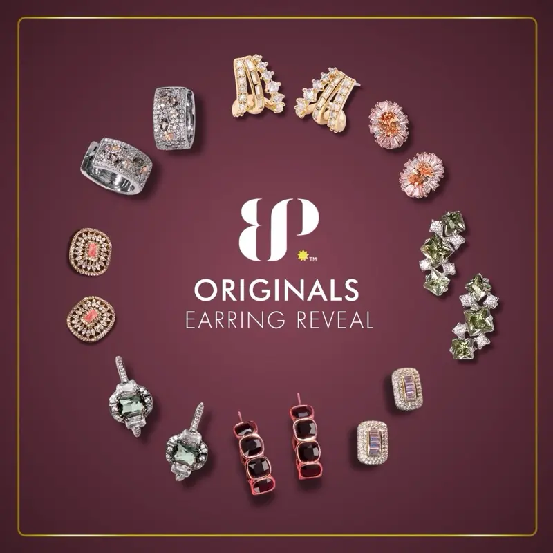 BP Original (OGs) Alloy Earring Sets for Women - Trendy New Sealed Fashion Accessories, Available in Gold, Rose Gold, Rhodium or Hematite Platings