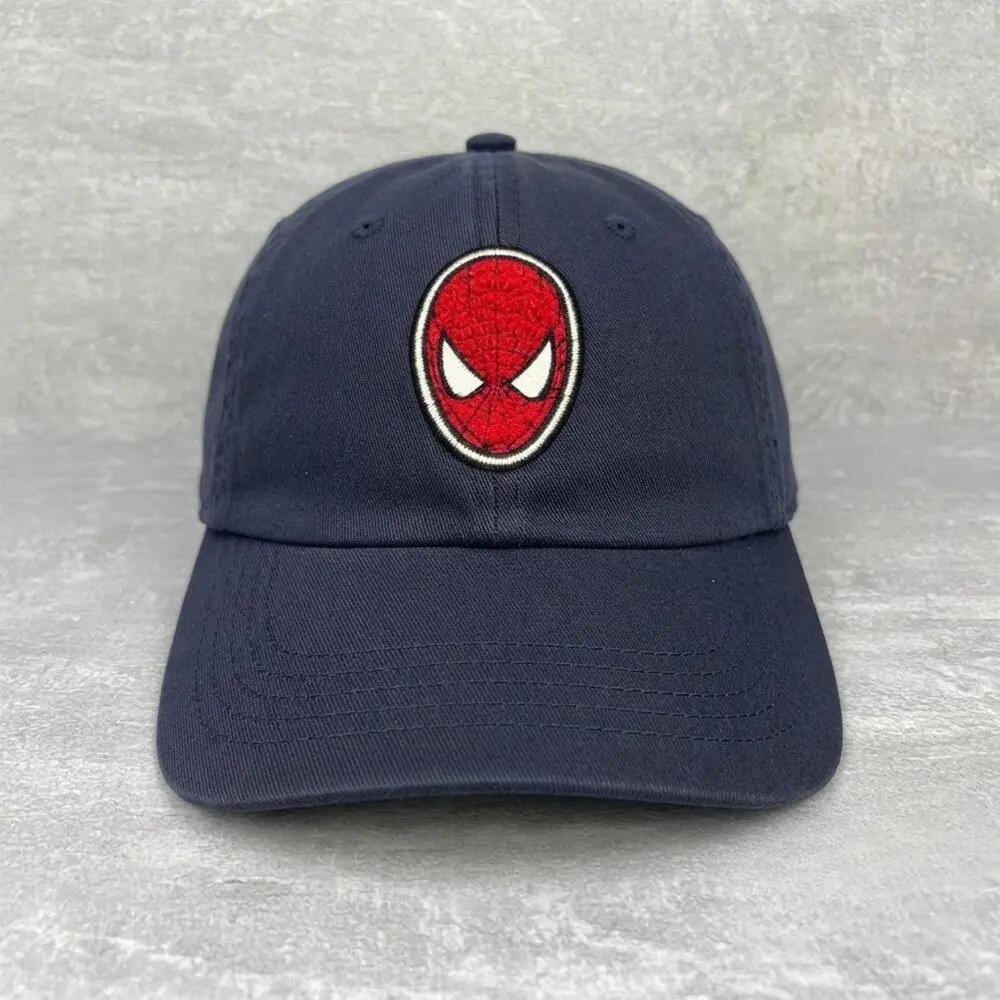 Spidey Embroidered Baseball Cap - Jacob Batalon Mets Game Inspired Unisex Adjustable Cotton Dad Hat for Outdoor Summer Style - Distressed Black, Hot TikTok Fashion Trend