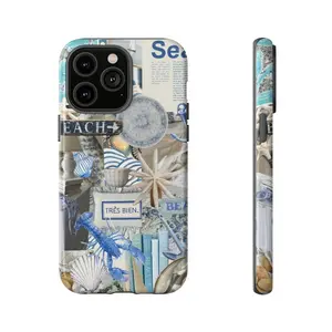 Coastal Beach Collage Phone Case, Summer Phone Case, Coconut Girl Phone Case, Summer Blue Aesthetic Phone Caser iPhone 15 14 13 12 11 X - TPU Phone Case Warranty and Protection - Phone Accessories Cellphone Cover