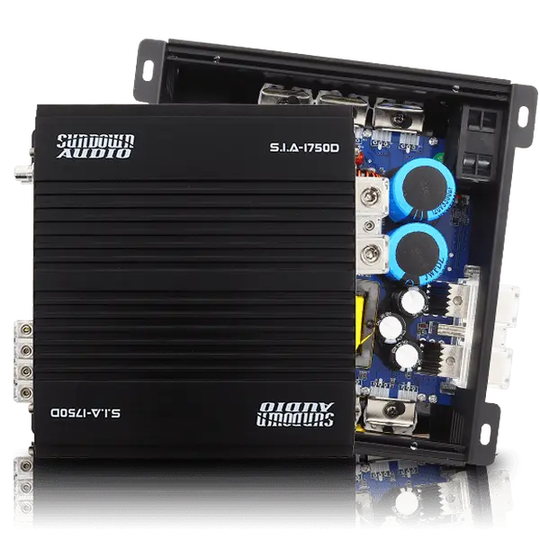 Sundown Audio SIA1750D Wide Range Class D Digital Car Audio Amplifier Module - 1750W, Wired Connection, Remote Ctrl, Built-In Protection Features, Fan, Smart Cooler, 0-12db Adjustment