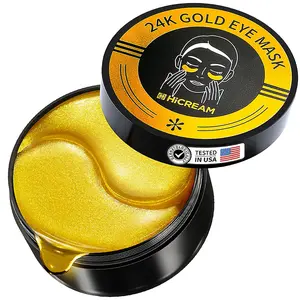 Christmas Gifts 24K Gold Eye Patches,Gold Anti-Aging Collagen Eye Gels Smooth Fine Lines,Puffy Eyes,Wrinkles Collagen Eye Mask