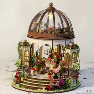 DIY Wooden Book Nook Kit, 3D Wooden Puzzle, DIY Home Desktop Ornament for Gifts, Creative Model Kit for Bookshelf Decor