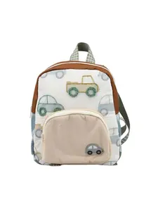 Cute Cartoon Car Pattern Travel Kids Backpack, Fashionable Versatile Kindergarten Light weight School Bag for Boys and Girls School Backpacks, Multi Compartment Backpack