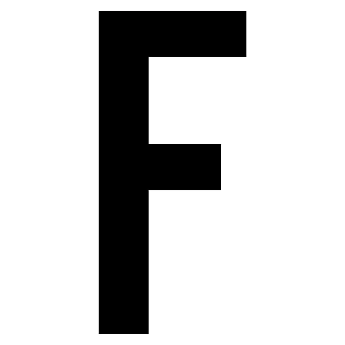 J.J. Keller 61616 Self-Adhesive White Vinyl Letter F Label - 5 inches, Dot-Assigned ID Number, High Contrast Black F, Standout Style, Fixing, Polished Presentation, Permanent for Office Computers & Supplies
