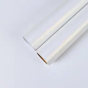 Bright White Stainless Contact Paper for Appliances Fridge Metallic White Wallpaper Peel and Stick Self Waterproof Vinyl Wrap for Refrigerator Cabinet Counter Top 17.7"x100"