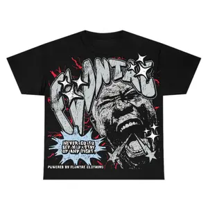 Black Metallic Reimagined 5s Flontae T-Shirt Never Quit Graphic Top Womenswear Breathable Hoodie Oversize Tshirt