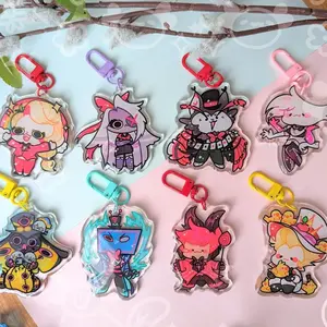 Hazbin Hotel Inspired Keychain ft Charlie, Vaggie, Alastor, Lucifer, Angeldust, Husker, Sir Pentious, Vox