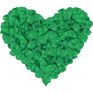 1000 Pcs Artificial Silk Rose Petals Decoration Wedding Party Color Emarald Green
