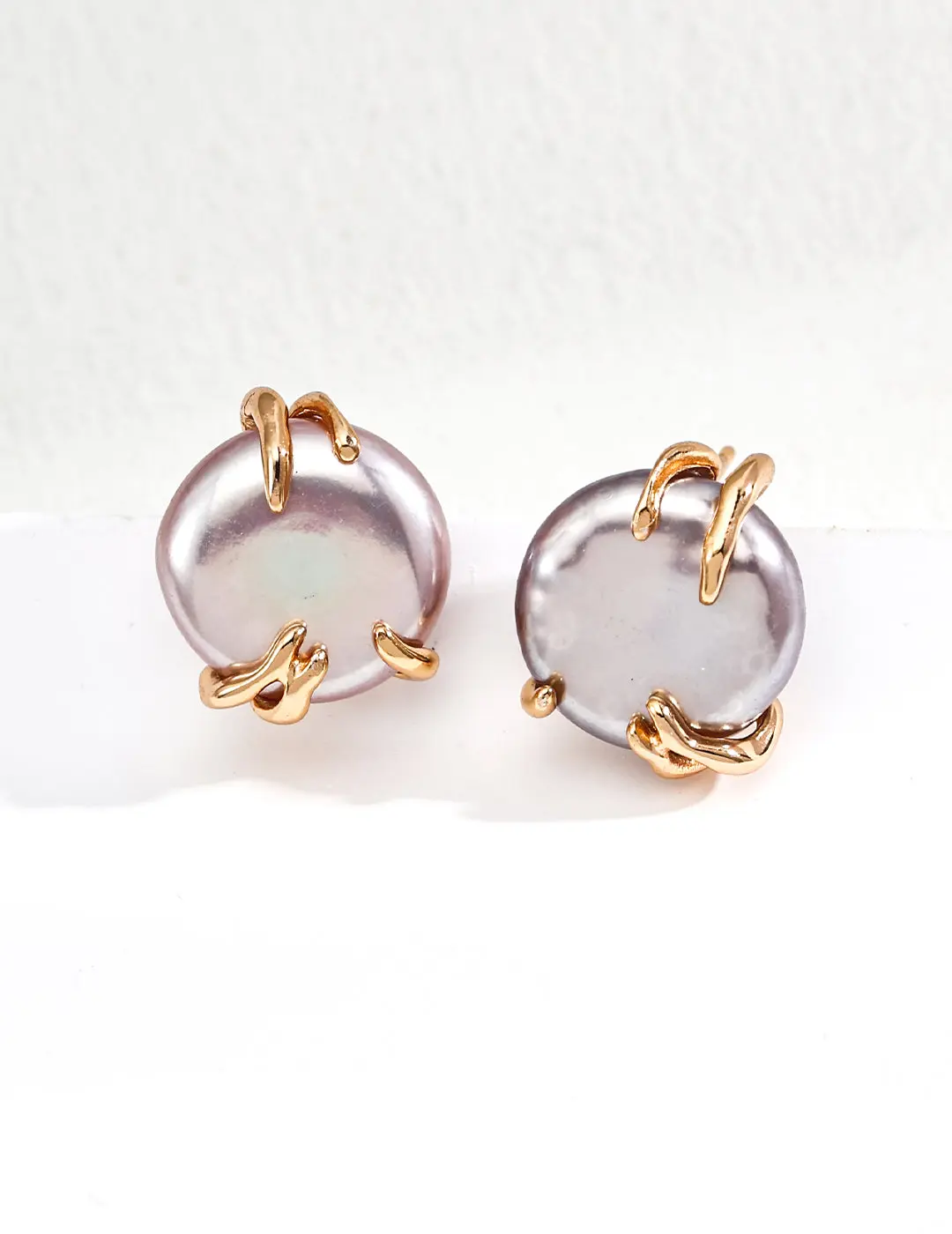 Elegant Coin Pearl Earrings
