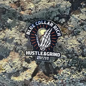 Blue Collar Working Class Sticker | Blue Collar Rich Sticker | Support the Trades sticker, Hard Hat Stickers, Blue Collar Sticker, Construction Sticker, Hard hat stickers