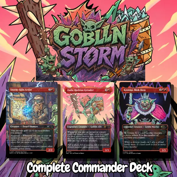 GOBLIN STORM Anime MTG Proxy Deck | 100 Card EDH Commander Set + Tokens