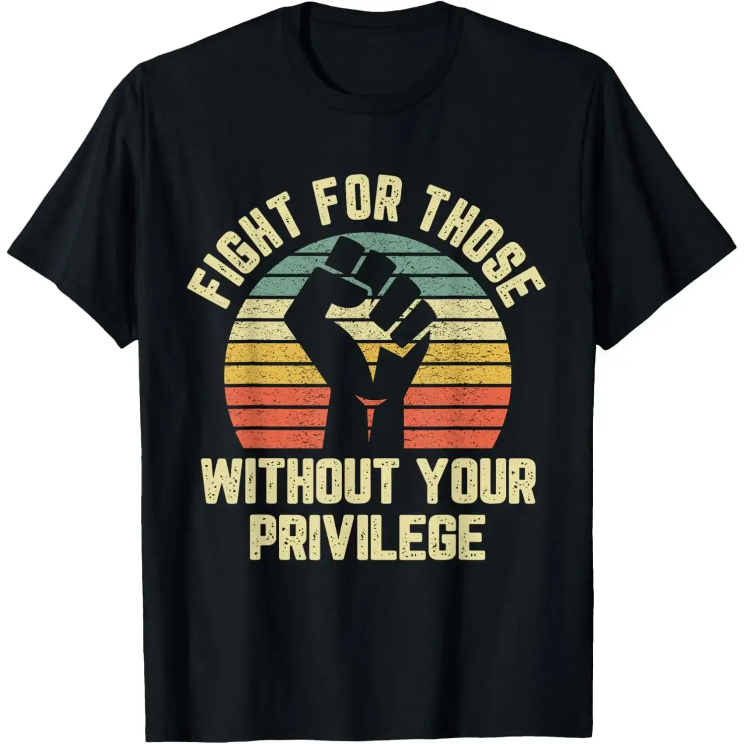 Men's Soft Vintage Fabric Short-Sleeve Tshirt - Classic Civil Rights "Pure Fight For Those Without Your Privilege" Print, Moisture-Wicking, Round Neck Casual Top, Sizes S-5XL, Menswear for Pet Lovers, Shortsleeve