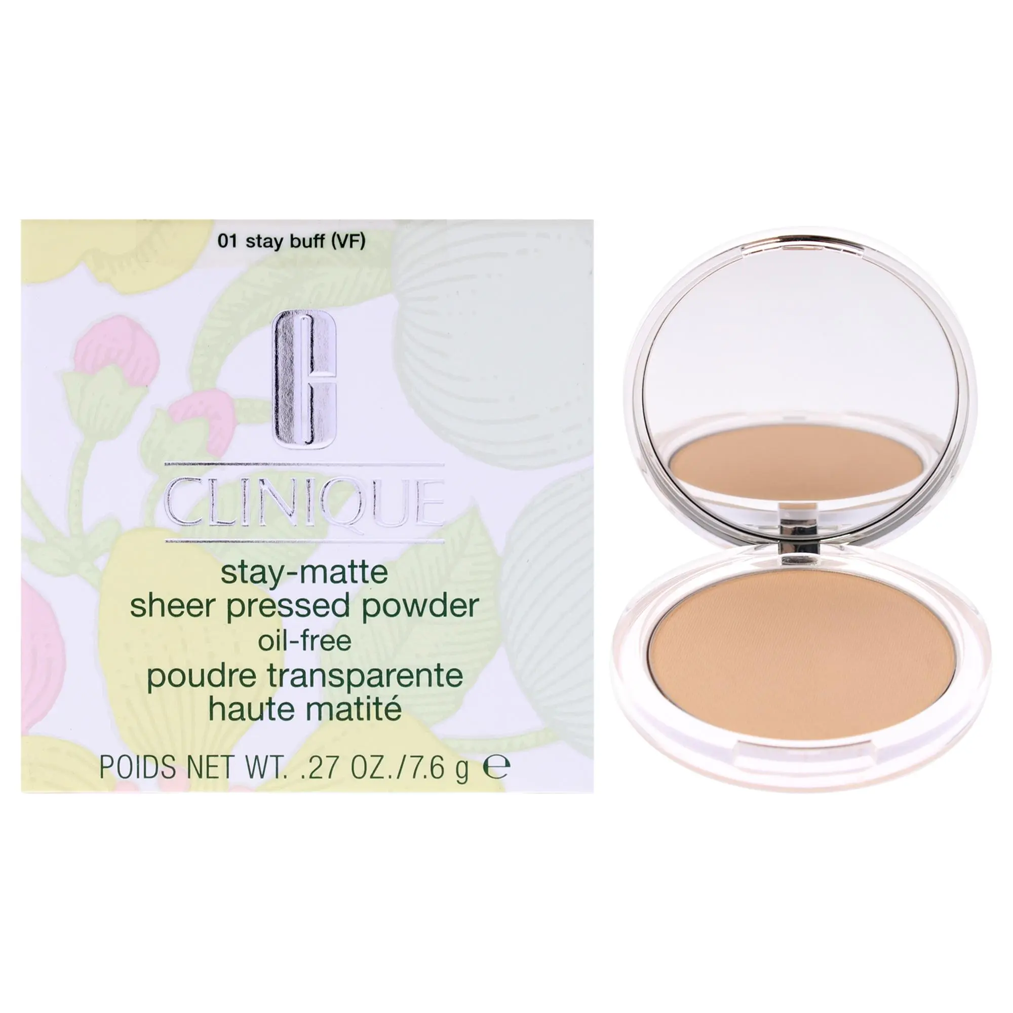 Stay-Matte Sheer Pressed Powder - 01 Stay Buff by Clinique for Women - 0.27 oz Powder