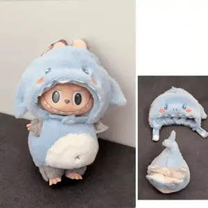 Shark Cute Waistcoat-cute doll clothes accessory,17CM Sized Dolls, Cute Hooded Outfit with Matching Bag, Soft Fluffy Material, Perfect for Collectors & Gifts