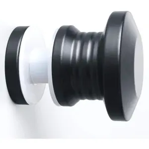 Shower Glass Door Handle,Sliding Shower Doors Knob Single Side Pull Hardware Replacement Parts for Bathroom Glass Doors,Solid SUS304 Stainless Steel Knobs,Matte Black