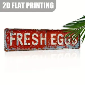 Vintage Fresh Eggs Sign, Rustic Farmhouse Wall Decor, Retro Farmhouse Wall Sign, Wall Decor for Home Kitchen, Housewarming Gift Ideas