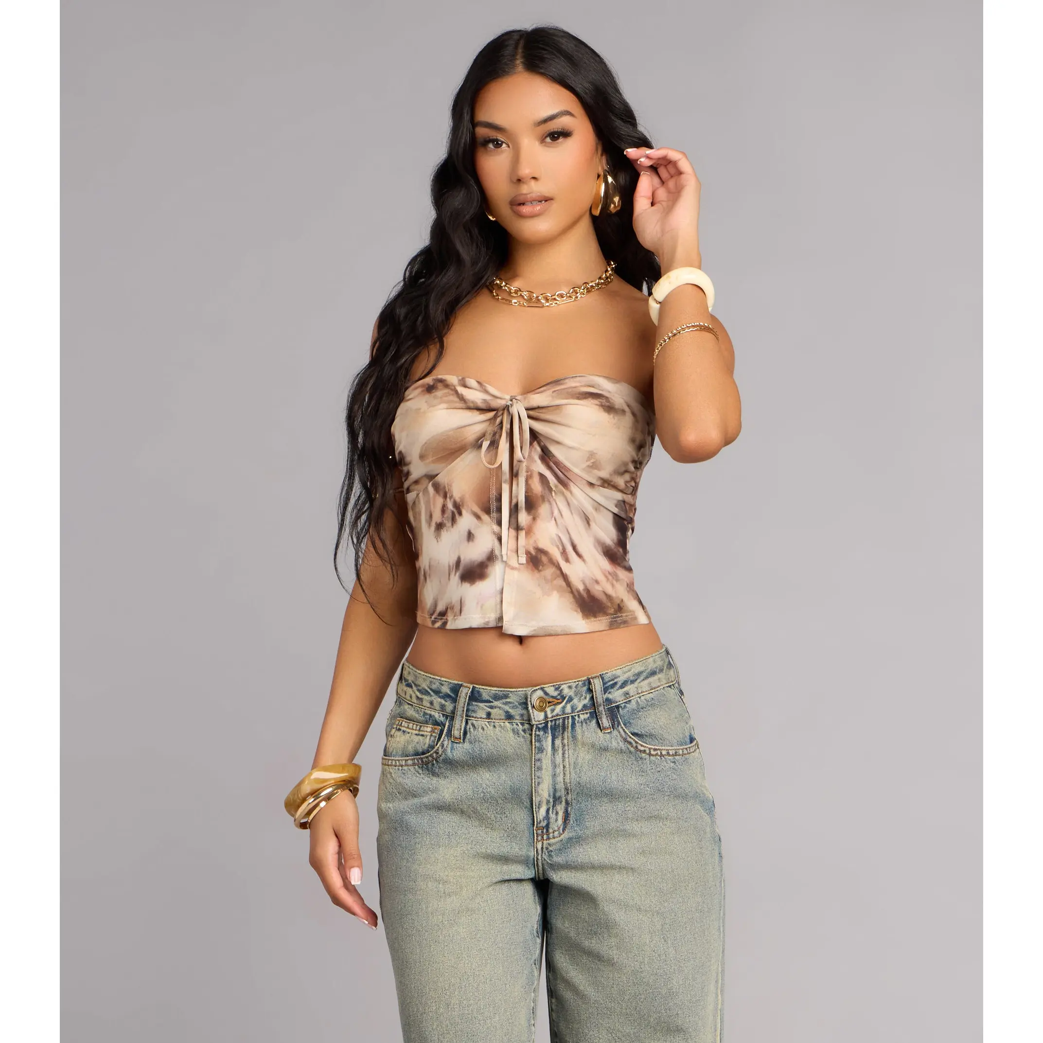 Desert Daydream Mesh Tube Top Desert Daydream Mesh Tube Top