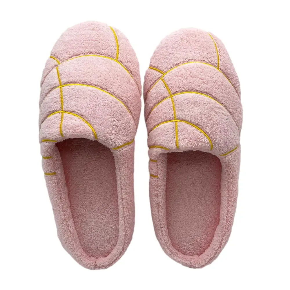 DIOLV Mexican Concha Slippers - Unisex Warm Soft Plush Indoor Shoe, Comfortable Pantuflas for Home Use