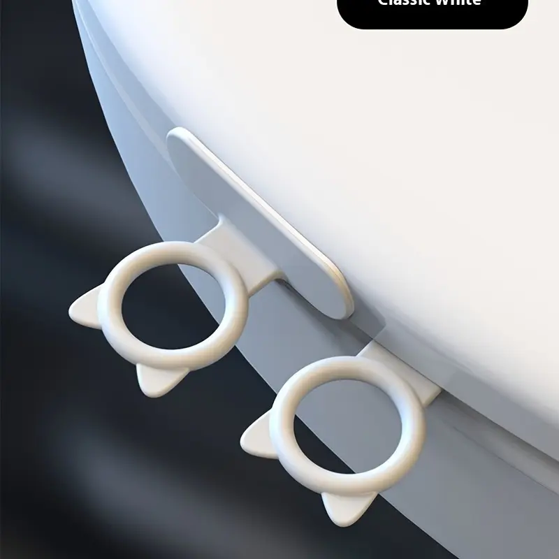 2pcs European style toilet lid opener, slip-resistant door cabinet handle, Restroom Bathroom Accessory