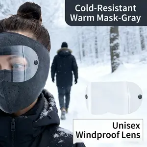 Three-In-One Winter Cold Preventing Windproof Face Mask for Men and Women, Removable Goggles, Warm Full Face Ear Protection for Cycling