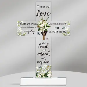 Here’s a 140-character rewritten topic for your product:  **Acrylic Cross Memorial Gift with Red Cardinal—Sympathy Bereavement Keepsake for Loss of Loved One, Comforting Remembrance for Family & Friends**