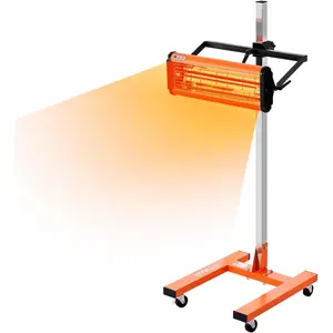 Spring new arrivals Infrared Curing Lamp, 1500W 1-60 min Timing, Auto Heating Car Curing Light with Bracket, 3.44 sq.ft Baking Area Spray Baking Booth Heaters, Paint Dryer for On-Site Repair, Engine Drying