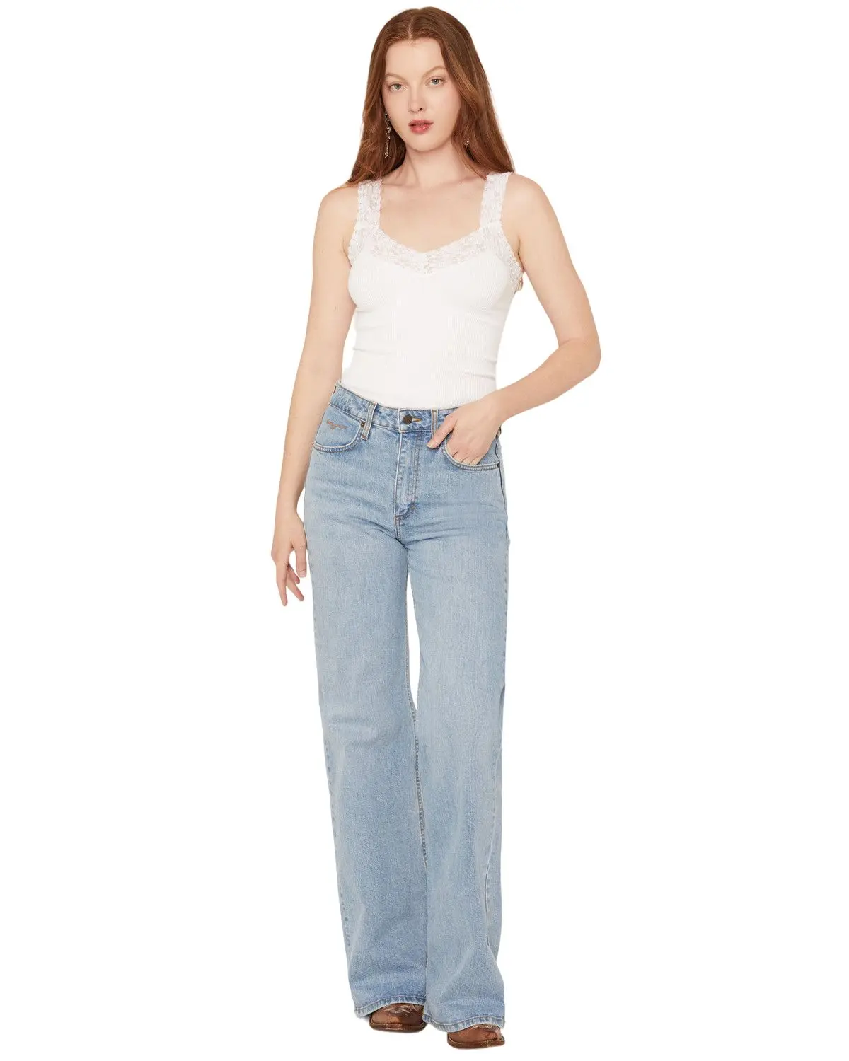 Kimes Ranch Women's Women'S Light Wash Zoey High Rise Wide Denim Jeans - Wje0000027-Bl035 Kimes Ranch Women's Women'S Light Wash Zoey High Rise Wide Denim Jeans - Wje0000027-Bl035