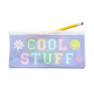 8 1/2" x 4" Pastel Varsity Letters Cool Stuff Pencil Cases - 12 Pc.