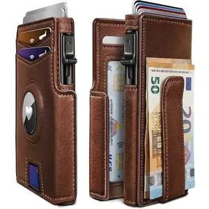 Men'S Slim Bifold Wallet - Genuine Leather RFID Blocking Wallet with Credit Card Slots, Bill Compartment & ID Window (Black), Minimalist Design, Ideal Gift for Father'S Day & Thanksgiving