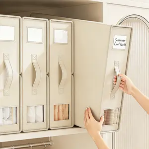 Space-Saving Foldable Storage Bins for Bedding  Perfect for Sheets, Quilts & Towels  Closet Organizer