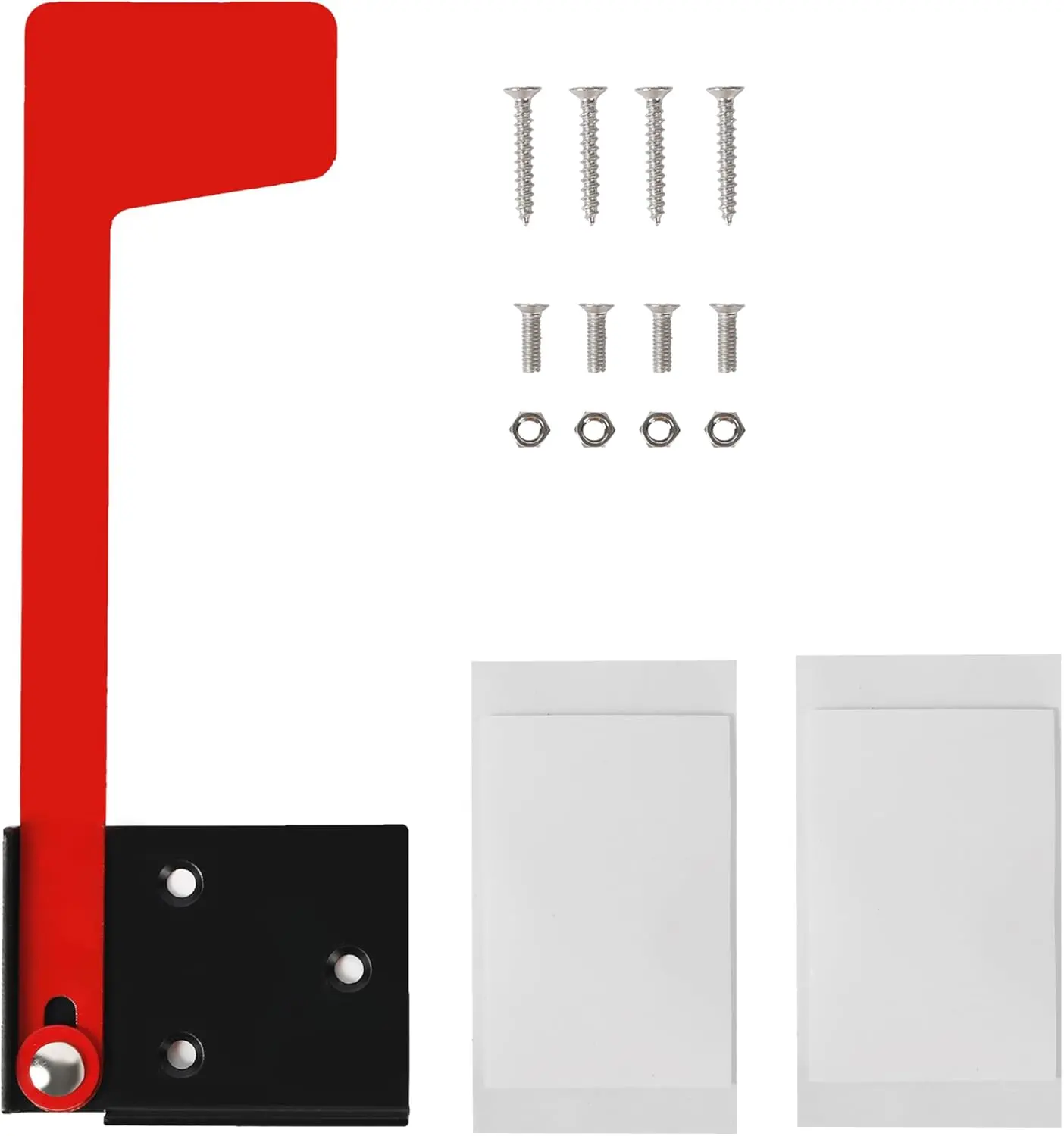 Metal Red Mailbox Flag Replacement for Wall-Mount and -Mount Mailboxes Carbon Steel Professional Mailbox Flag Replacement Kit for Metal, Brick, Stone,  and All Other Surfaces