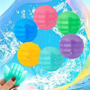 Summer Party Saver!  1-Second Fill Magic Water Balloons(6-Pack) – Zero Knots, Infinite Fun & 100% Eco-Friendly foldable dog pool