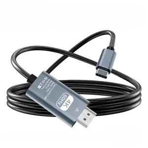Type-C to HDMI Cable, Rubber Material, 4K 60hz, Plug and Play, Compatible with Phones and Laptops, High-Resolution Display Adapter