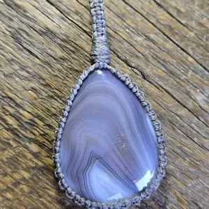 Handmade one-of-a-kind Botswana Agate Pendant