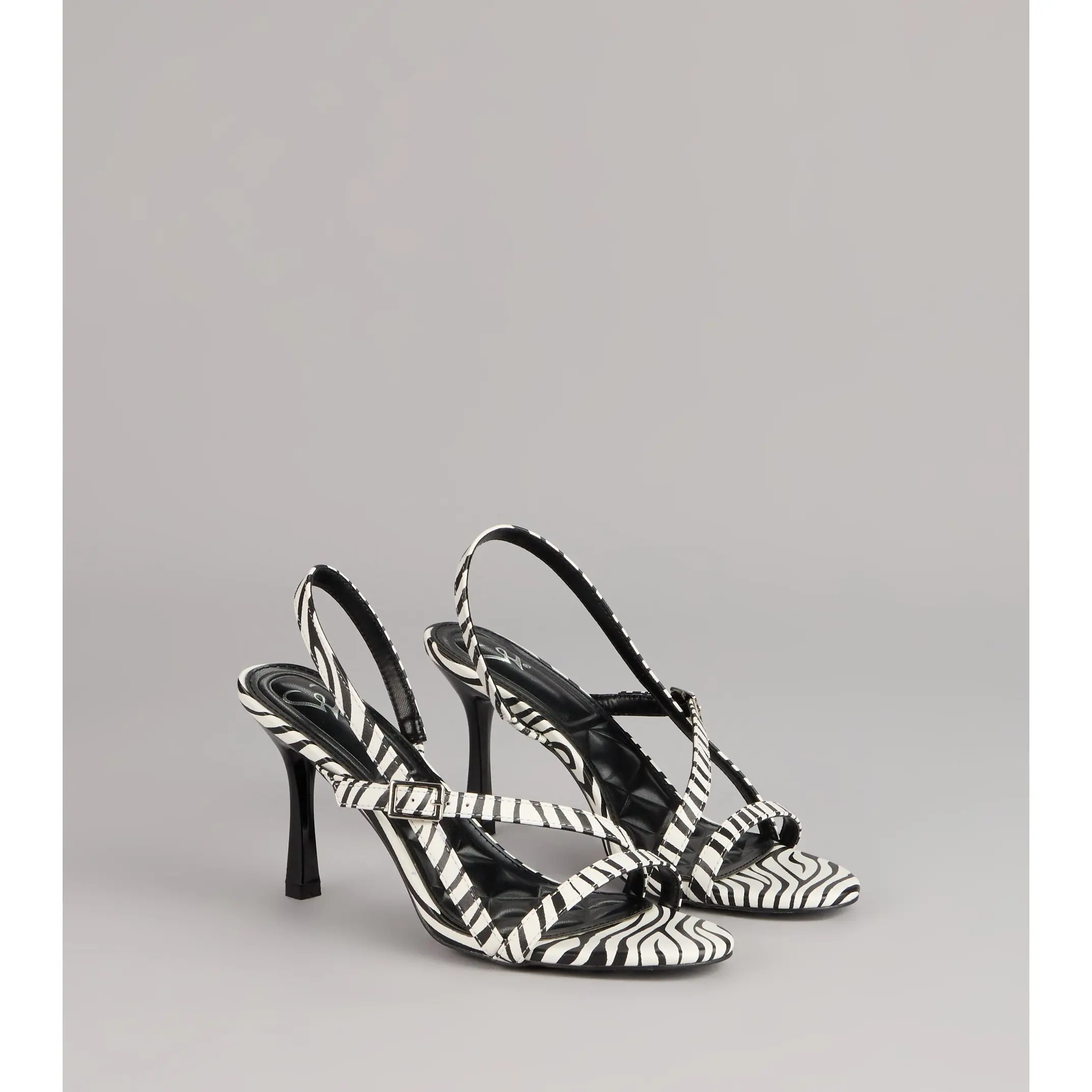 Wild Card Energy Zebra Slingback Heels