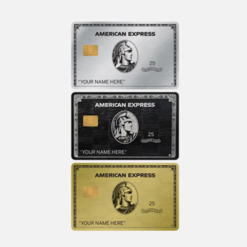 Custom Credit Card Skin 3- Pack - Gold, Platinum, Black Edition | Personalized Name | Precision Chip Cutout | Waterproof Card Cover