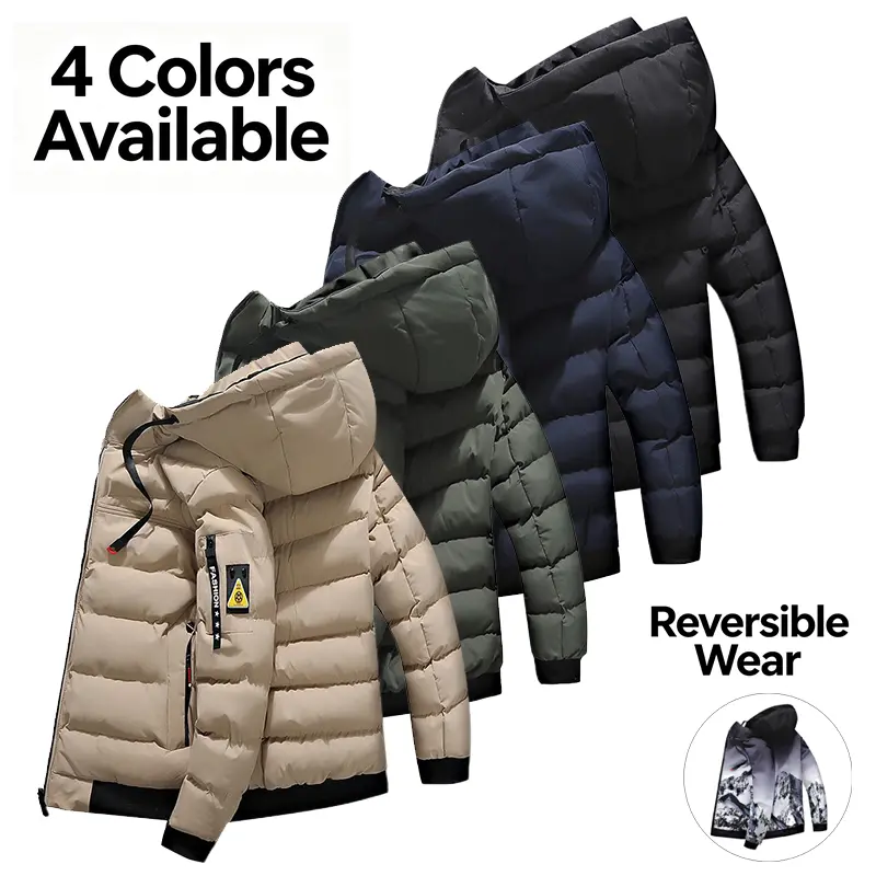 Men’s reversible jacket, available in 4 colors; lightweight, warm two-way wear jacket that offers both front and back styling for winter casual outerwear. fall