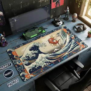 Magikarpp Great Wave Ukiyo-e XL Gaming Mouse Pad, Desk Mat
