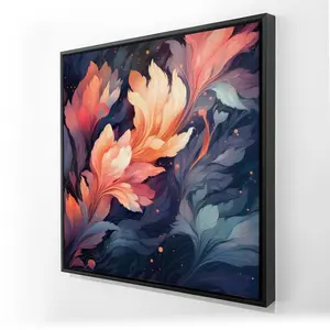 212 MAIN Ethereal Orange-Framed Abstract Art Home Decor Print, 24x24 in, Artistic Room Accent Decoration, Ideal for Gifting (C1FC2424EFCFB5)