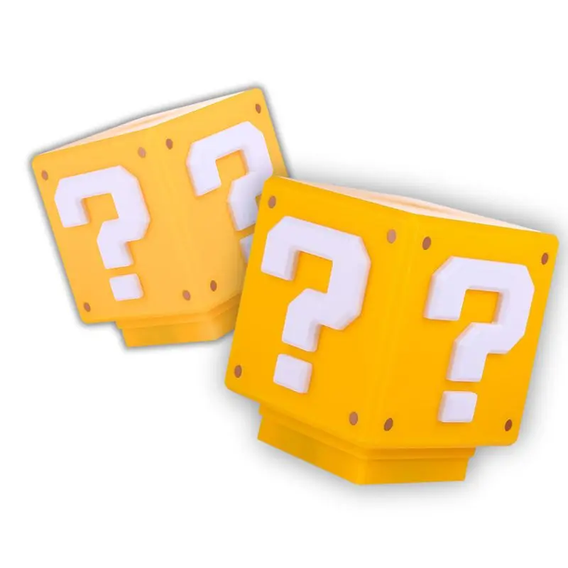 2 Pcs Question Block Lamp, Super Bros Night Light With Game Sound Effects, USB Powered LED Night Light for Gaming Room Decor, Birthday Gifts for Gamers/Kids