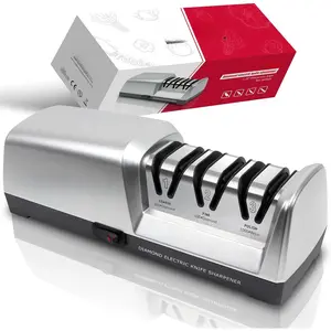 Professional Electric  Sharpener for Kitchen , 3-Stages Sharpener System with  Abrasives,  Sharpening, Repair/Restore/Polish
