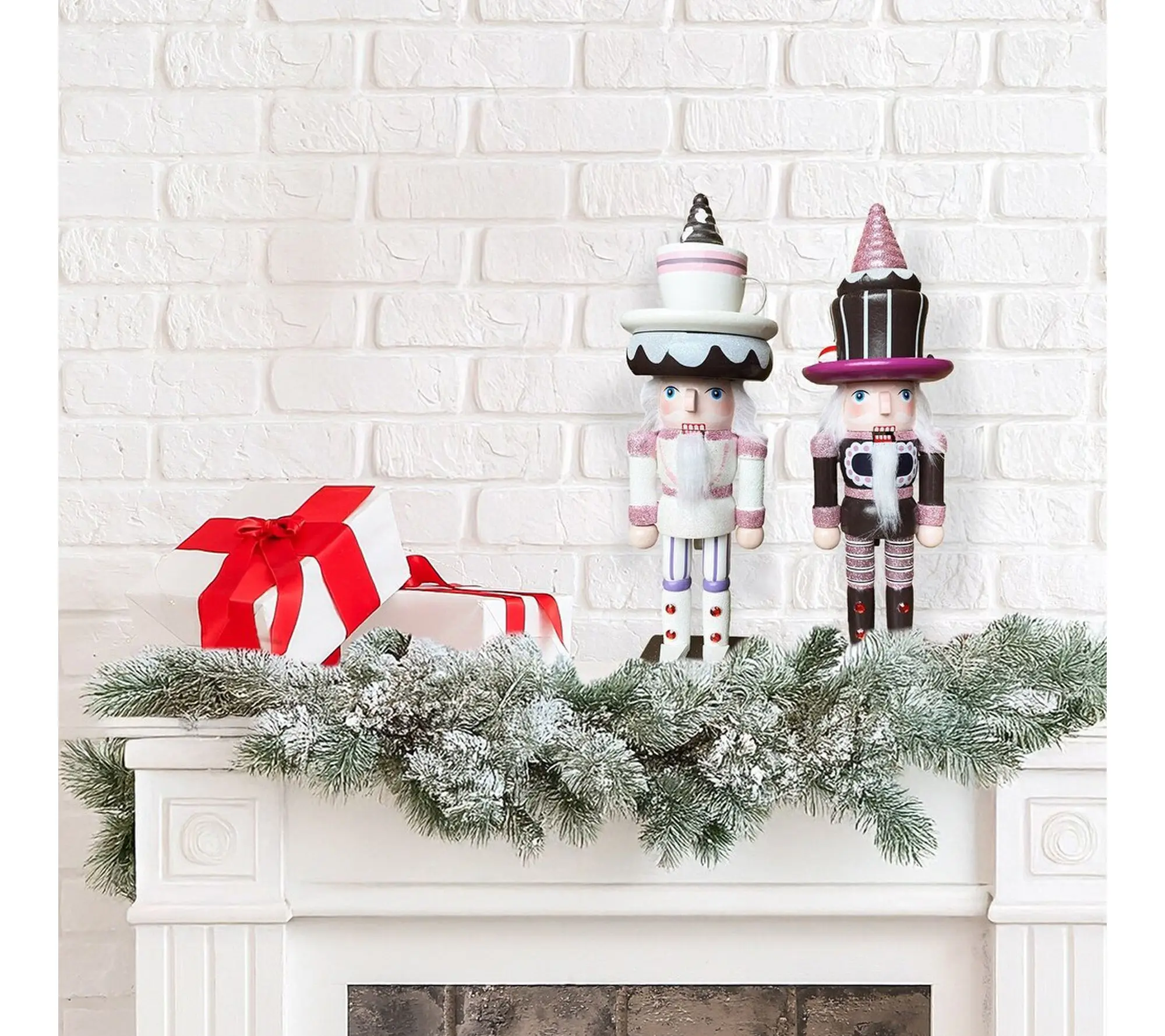 Santa's Workshop 10" Dessert Time Nutcrackers, Set of 2