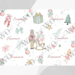 Whimsical Nutcracker Christmas Blanket Cotton Cotton Cotton