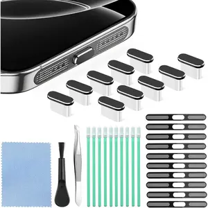 USB C Dust Plug, 10 Pack USB C Port Cover, Phone Speaker Dust Cover and Type C  Port Plug Protector Cover for  15/  16/16 Pro/16 Pro Max,  17