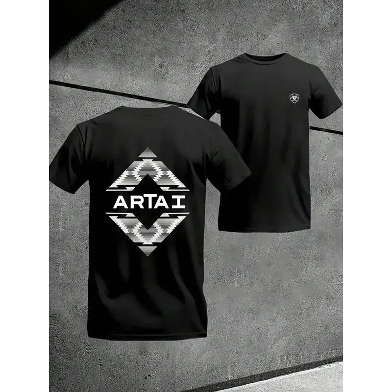 Unisex Trendy Streetwear T-Shirt, Smooth Men's Fashion Round Neck Print Tee, Casual Style Tee, Comfortable and Cool, Ideal for Casual Wear and Home Relaxation