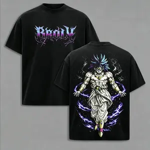 Broly - DBZ Vintage Washed T-Shirt, Legendary Super Saiyan Graphic Tee, Gift for Anime Fans, Retro 90s Graphic American Casual Short Sleeve Tee | Premium Soft Cotton Classic Unisex T-Shirt for Daily, Gym & Streetwear Y2K Japanese Anime Graphic Tee