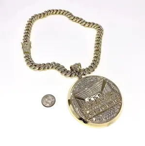 18K Gold Last Supper  Diamond BIG SIZE Quality Custom Pendant/Chain