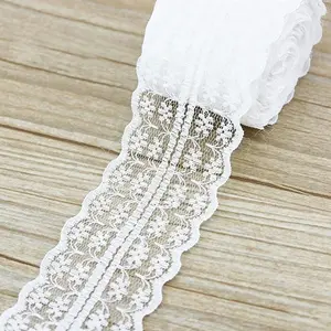 4.5m Roll 45mm Lace Trim Ribbon, Ideal for DIY Crafts and Decor, Sewing Accessories, Perfect for Home Tablecloths and Curtains